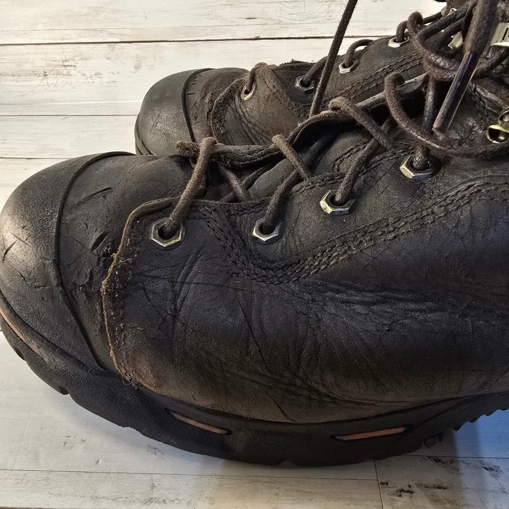 Timberland PRO Mens Steel Toe Work Boots Brown Leather 52562 Size 12 M